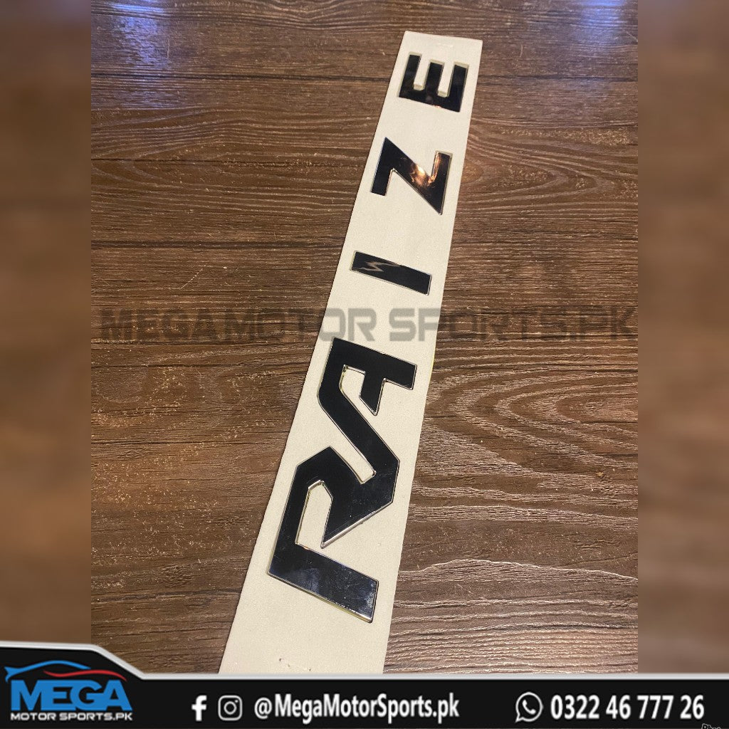 Toyota Raize Front Bonnet 3D Logo Letters In Chrome