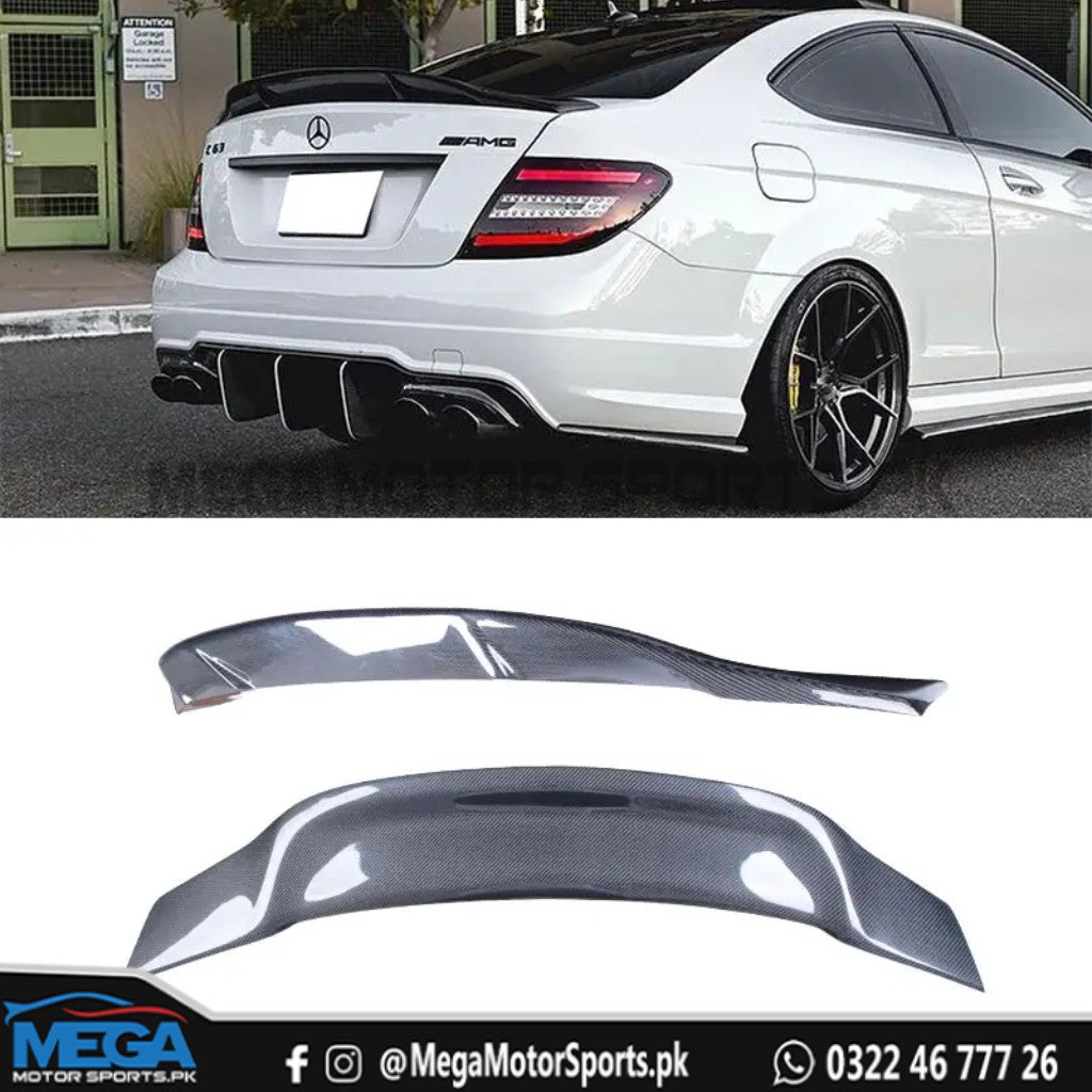 Mercedes W204 C Class / C63 Ducktail Spoiler Carbon Fiber 2007 - 2013