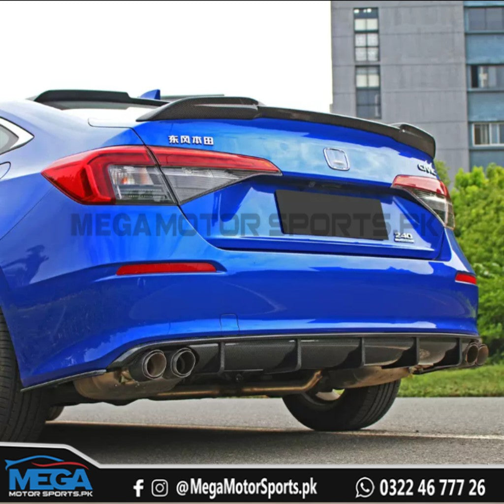 Fits 13-15 Honda Civic Sedan Mugen RR Rear Bumper Diffuser 3rd LED Brake Light E - Foto 7