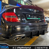 Mercedes C63 W204 AERO Style Rear Bumper Splitters