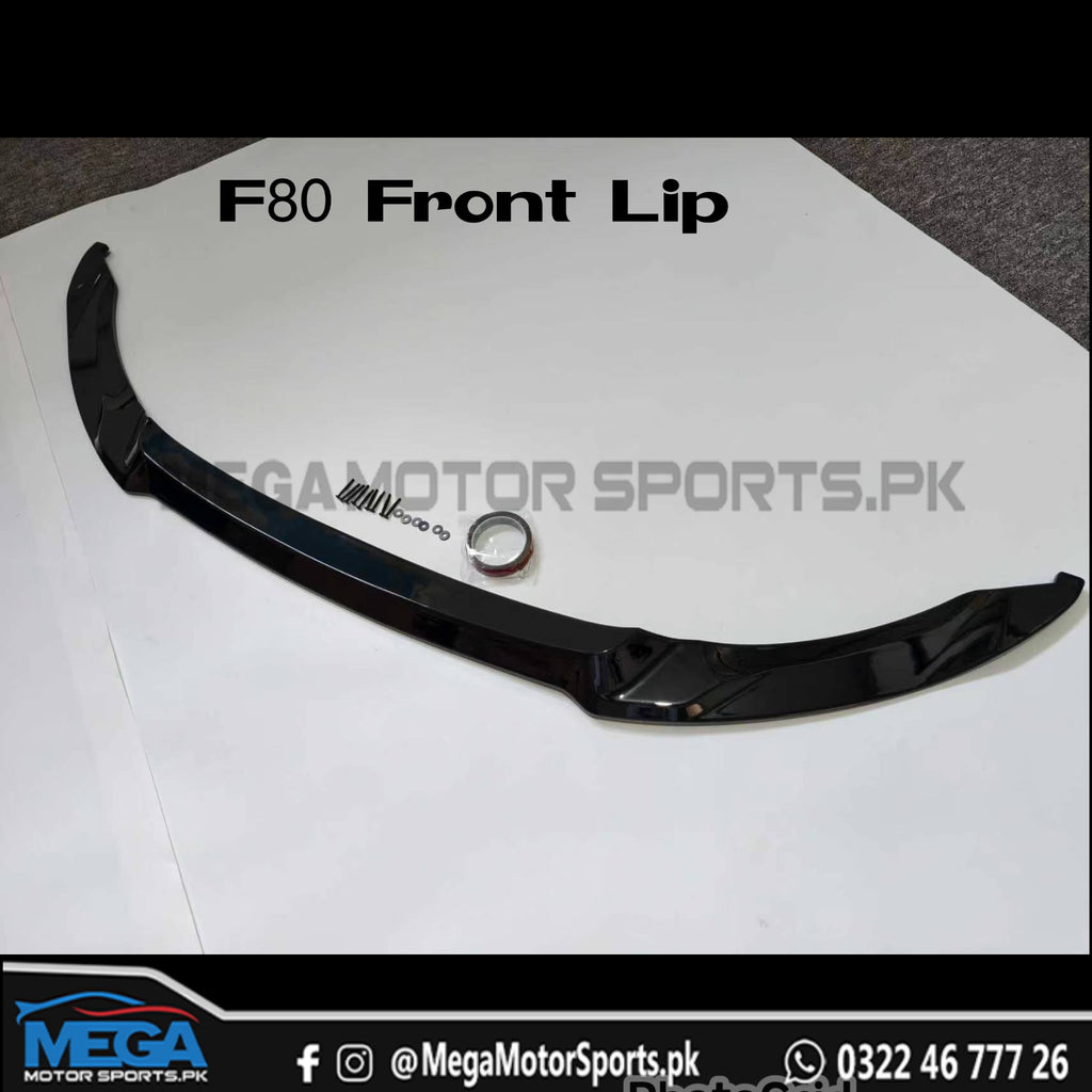 BMW M3 F80 Gloss Black Front Splitter Aero Style 2014 - 2019