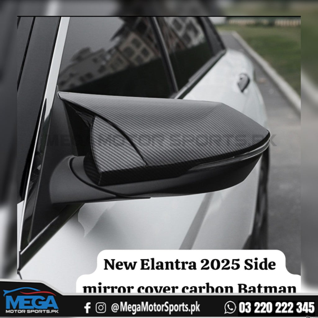 Hyundai Elantra Hybrid Batman Style Side Mirror Cover For 2025+