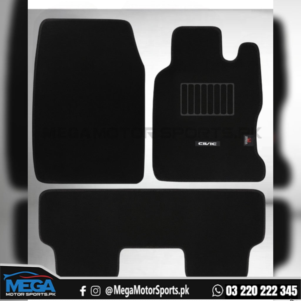 Honda Civic Reborn Black Carpet Floor Mats For 2006-2011