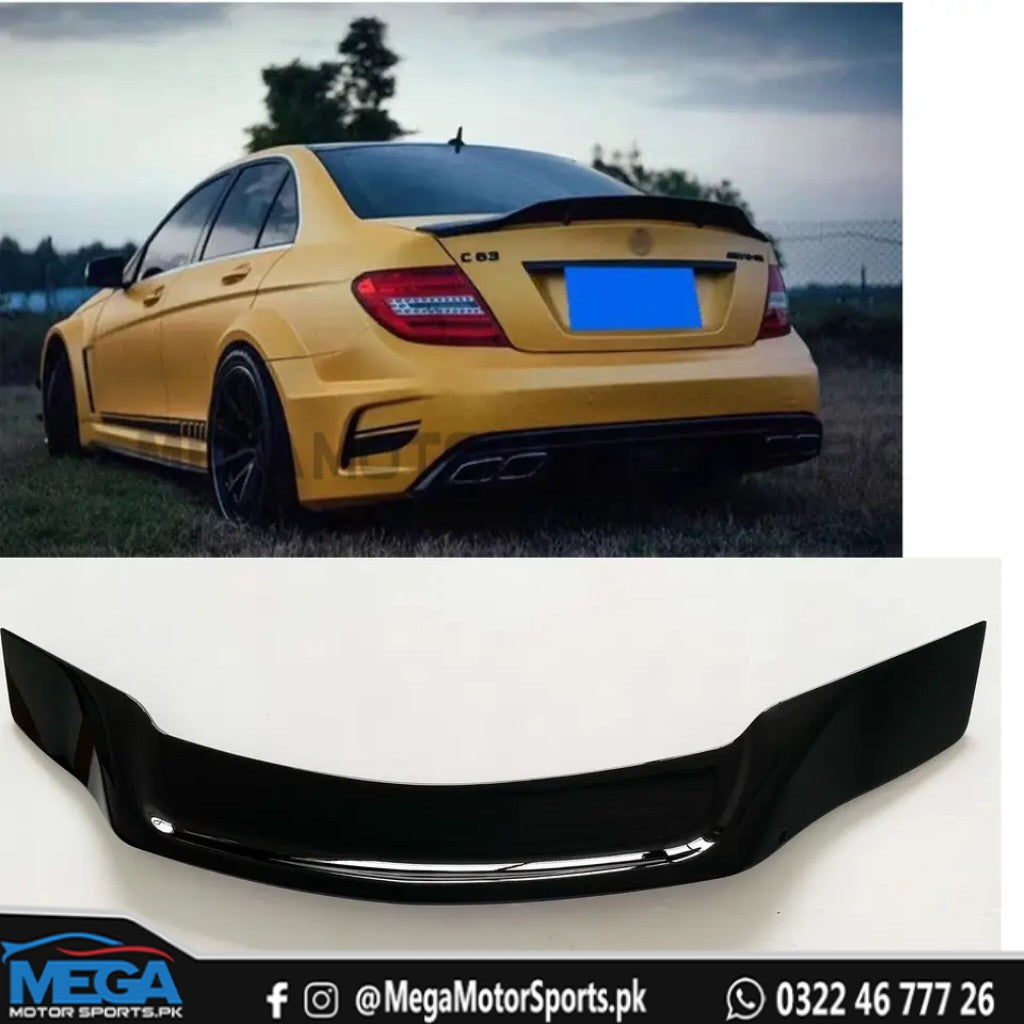 Mercedes W204 C Class/C63 Ducktail Spoiler Gloss Black 2007 - 2013