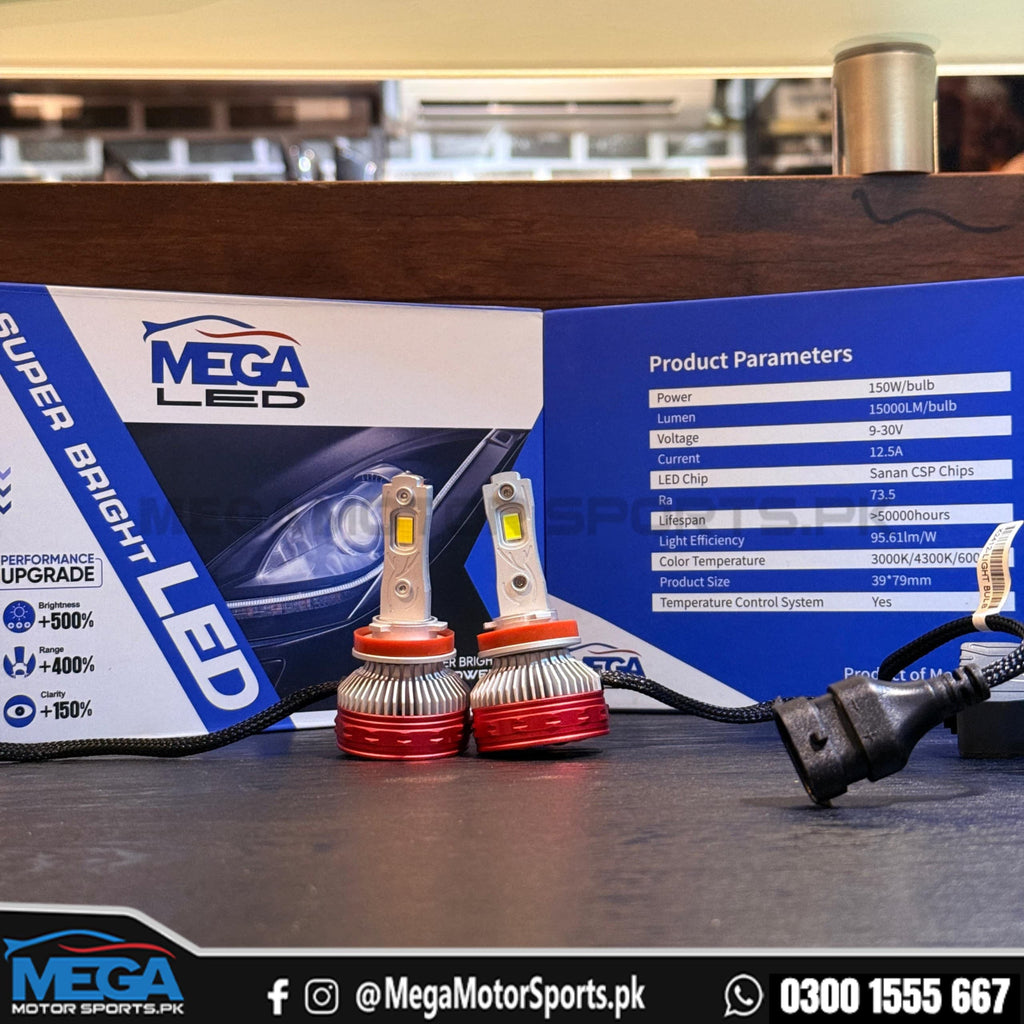 MEGA H11 Super Bright LED Bulb Kit