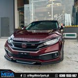 Honda Civic X Facelift Bumper JDM Front Lip - Gloss Black