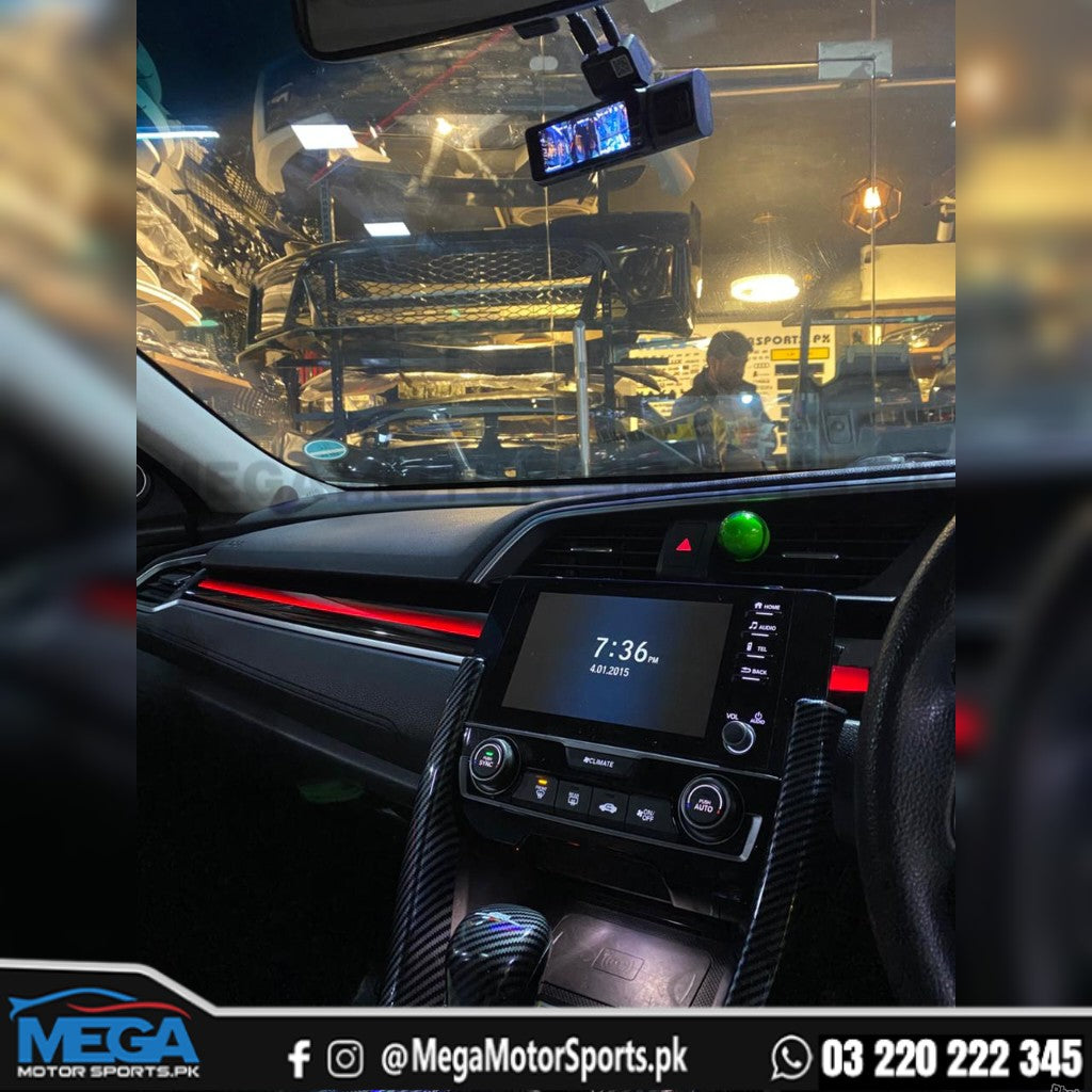 Honda Civic X Gloss Black Interior Ambient Lighting For 2016-2021