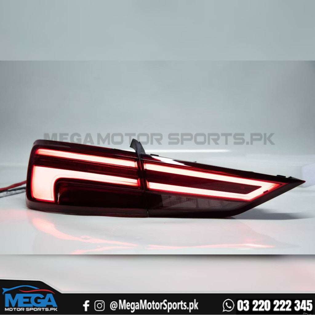 Audi A3 LCI Facelift Led Tail Lights Smoke For 2013-2020