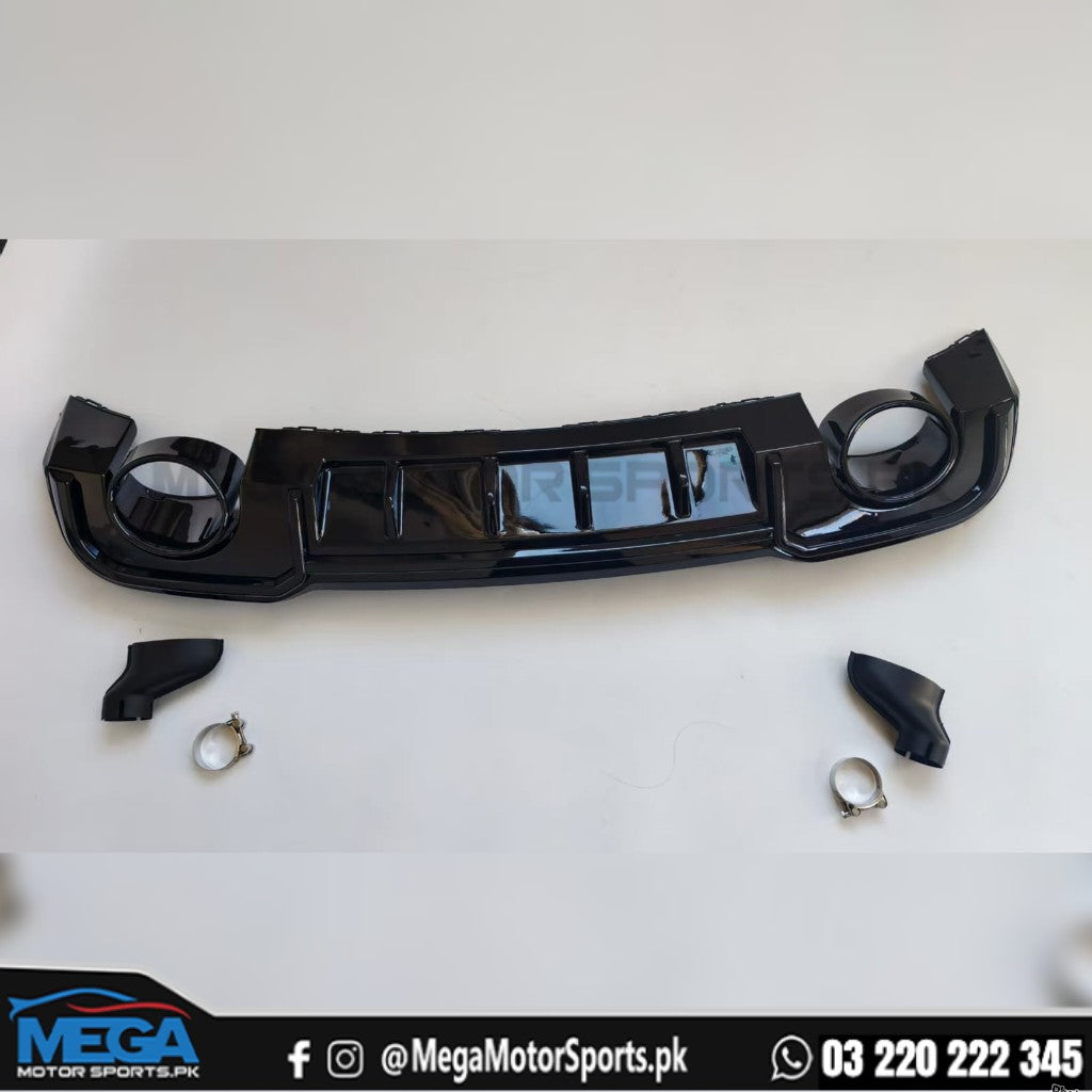 Audi A3 Rear Bumper Diffuser Gloss Black 2017-2021