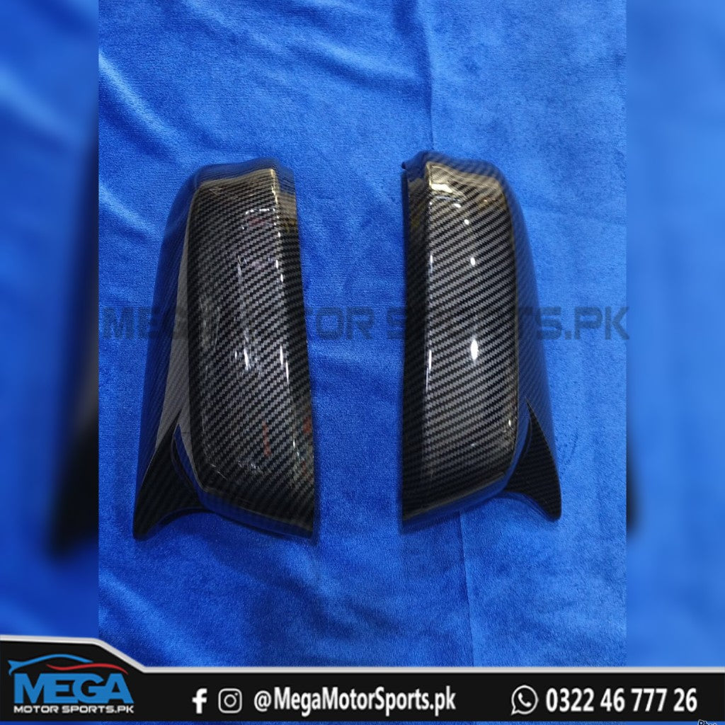 Honda City Carbon Fiber Batman Style Side Mirror Cover (Without Indicator) For 2008-2012