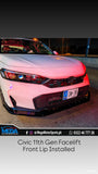 Honda Civic 11th Gen Facelift Bumper Front Lip / Splitter Gloss Black For 2025 2026