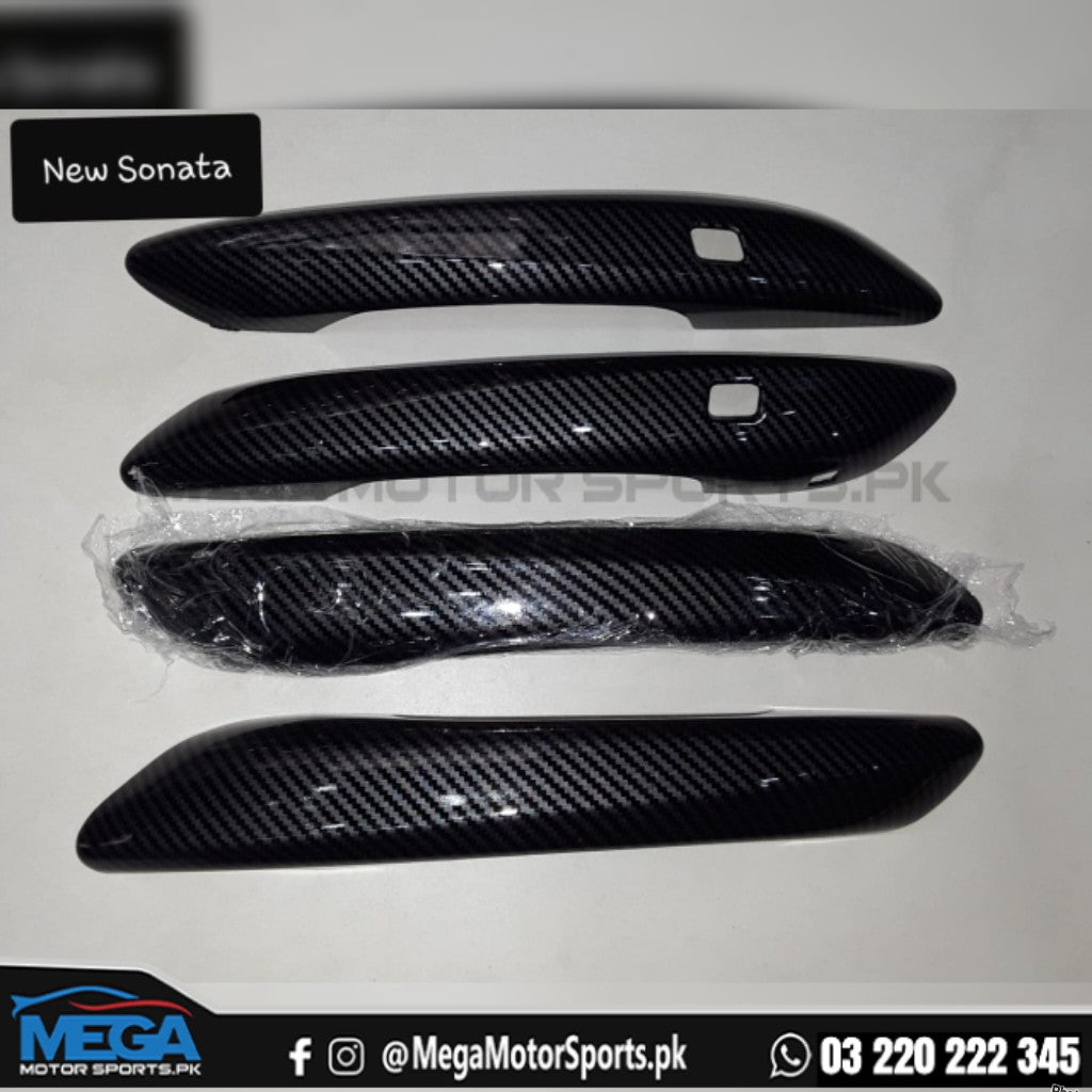 Hyundai Sonata N Line Carbon Fiber Door Handle Covers For 2025+