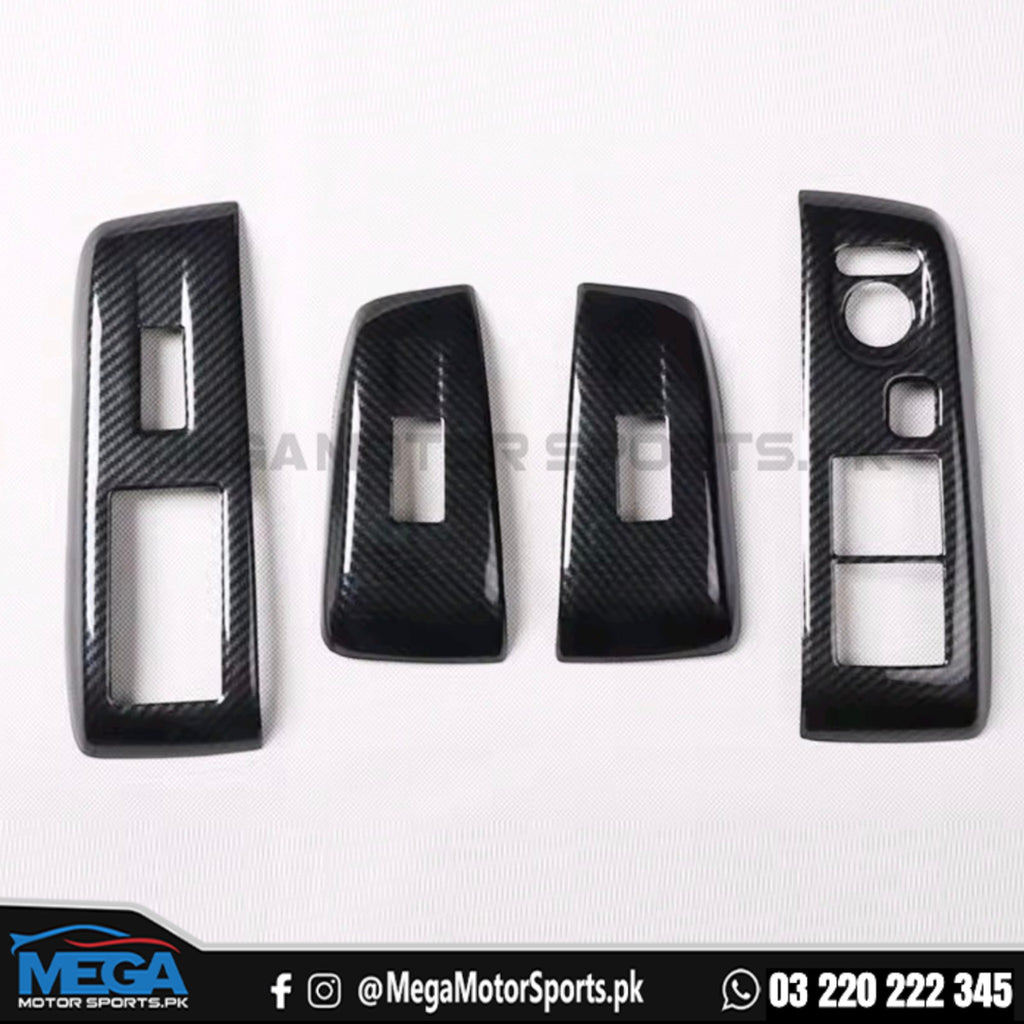 Honda City Power Window Carbon Fiber Trims 2009 - 2020