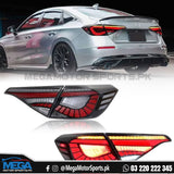 Honda Civic 2022 Red Smoke Led Taillights For 11th Gen 2022-2025