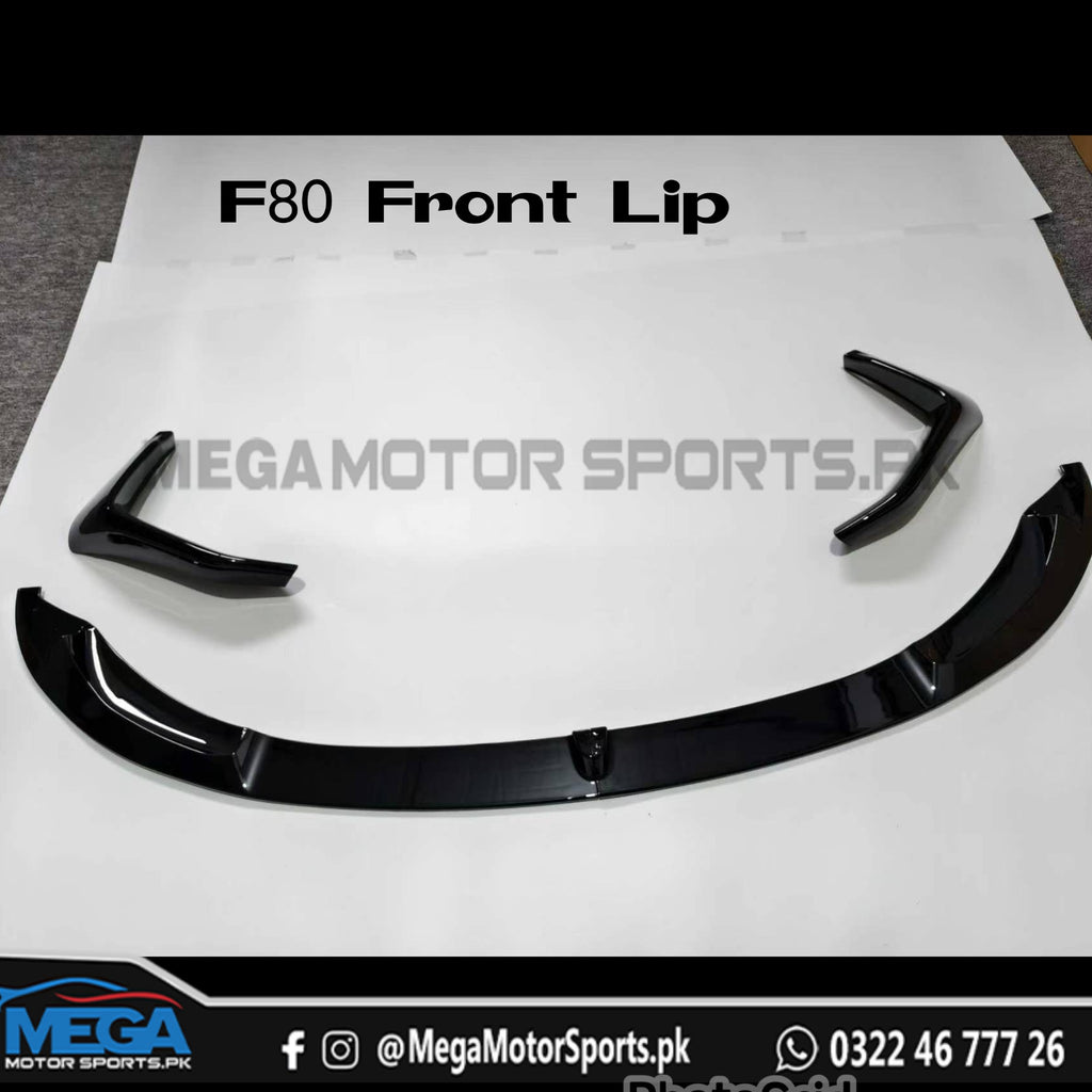 BMW M3 F80 Gloss Black Front Splitter MP Style 2015 - 2019