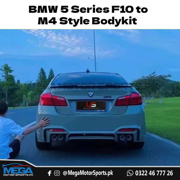 BMW 5 Series F10/F18 to M4 Style Bodykit For 2011 - 2017 – Mega Motor ...