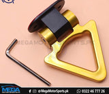 Golden Aluminium Triangular Front Tow Hook | Towing Hook | Tow Hook Dummy For Car