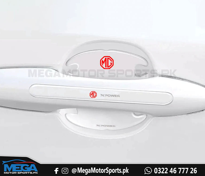 MG Car Transparent Door Handle And Bowl Protector | Door Scratch Protector