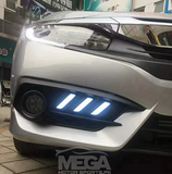 Honda Civic Fog Lights DRL Cover Mustang Style Model 2016-2020