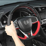 Honda Civic X Carbon Fiber Type R Steering Leather Cover