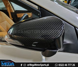 Toyota Yaris Carbon Fiber Side Mirror Covers For 2020 2021 2022