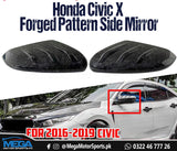 Honda Civic X Glossy Black Mugen Style Side Mirror Covers 2016 - 2021