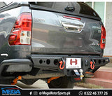Toyota Hilux Revo Rear Bumper Steel Hamer V3 - Matt Black