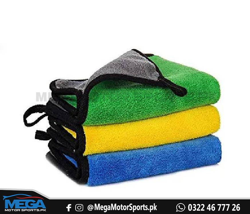 Double Sided Microfiber Towel (Pack Of 3) | Dual side | Size 40x40 Cloth