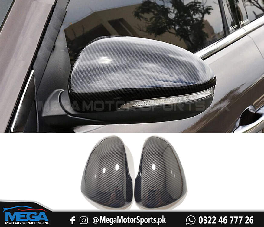 Hyundai Tucson Carbon Fiber Door Side Mirror Covers For 2020 2021 2022