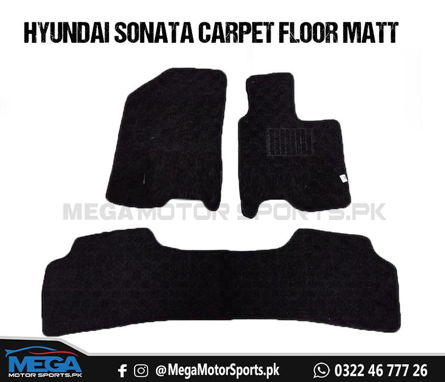 Hyundai Sonata Carpet Floor Mat - Black For 2021 2022