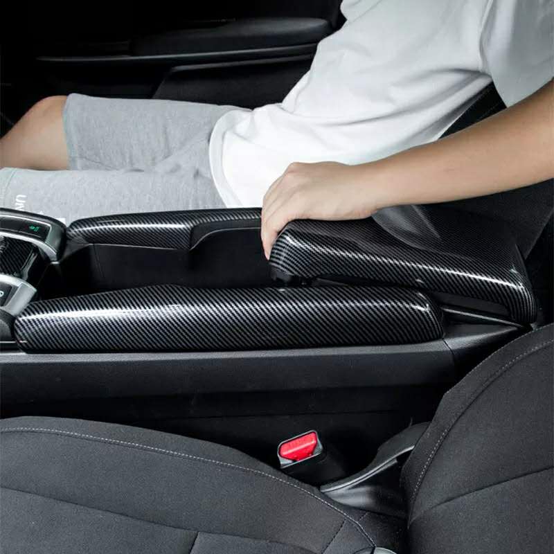 Honda Civic X Console Arm Rest Carbon Fiber Trim 2016+