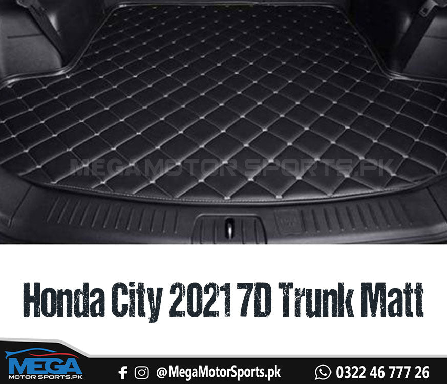 Honda City Black 7D Trunk Matt For 2021 2022