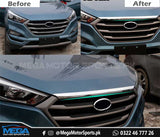 Hyundai Tucson Front Hood Chrome Trim - 2020 - 2021