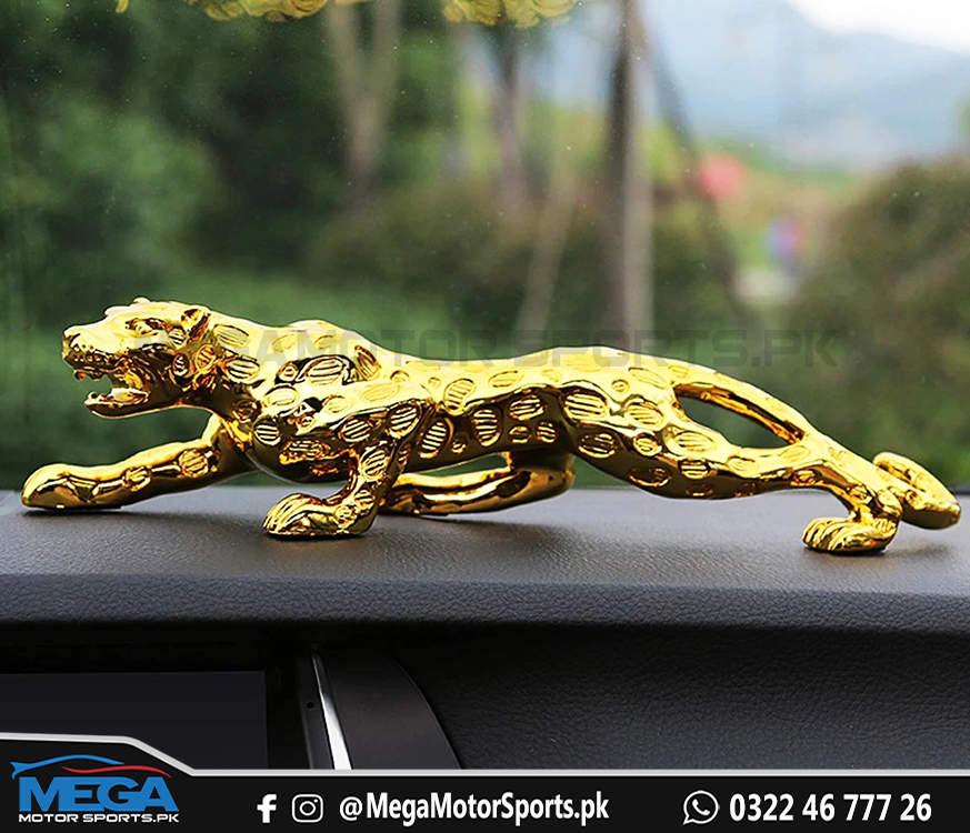 Golden Leopard Car Dashboard Decoration | Leopard Jaguar For Dashboard Decoration Purpose