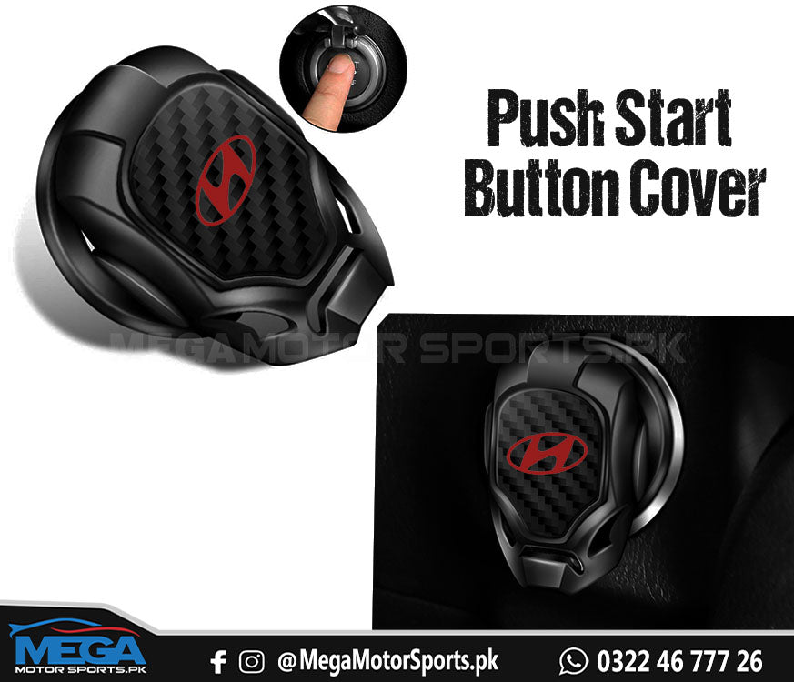 Hyundai Black Ironman Style Push Start / Stop Button Cover