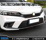 Honda Civic 2022 Carbon Fiber Fog Lamps Covers For 11th Generation Civic 2022 2023