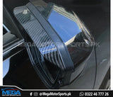 Honda Civic Rain Visor Side Mirror Carbon Fiber Trim 2016-2020