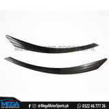 Hyundai Sonata Headlight Eye Brows Carbon Fiber For 2021 2022 2023 2024