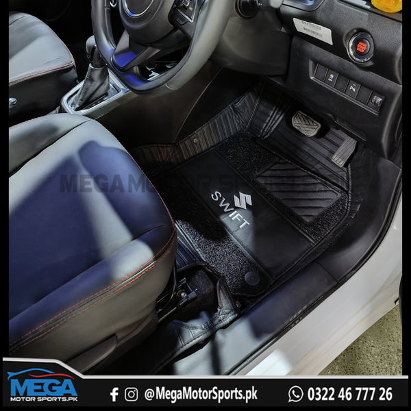 Suzuki Swift 2022 10D Floor Matts Premium Quality - Black – Mega Motor ...