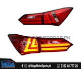 Toyota Corolla Backlights Lava Red And Black - Model 2014 - 2021