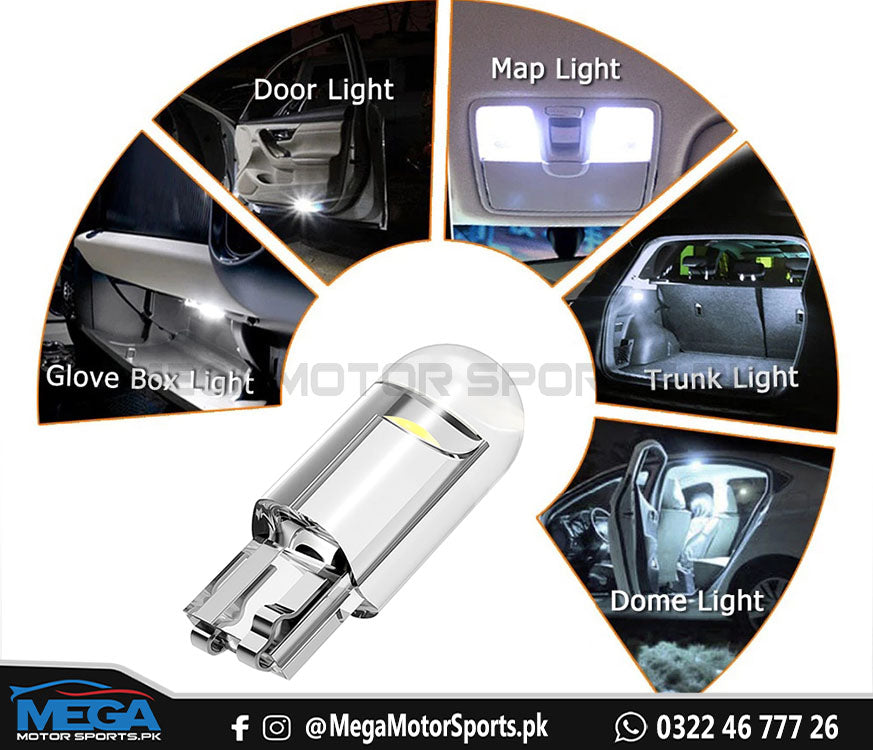 T10 LED Light - White Light For Door Light , Side Bulb ,  License Plate , Lamp Dome Light - Set of 2