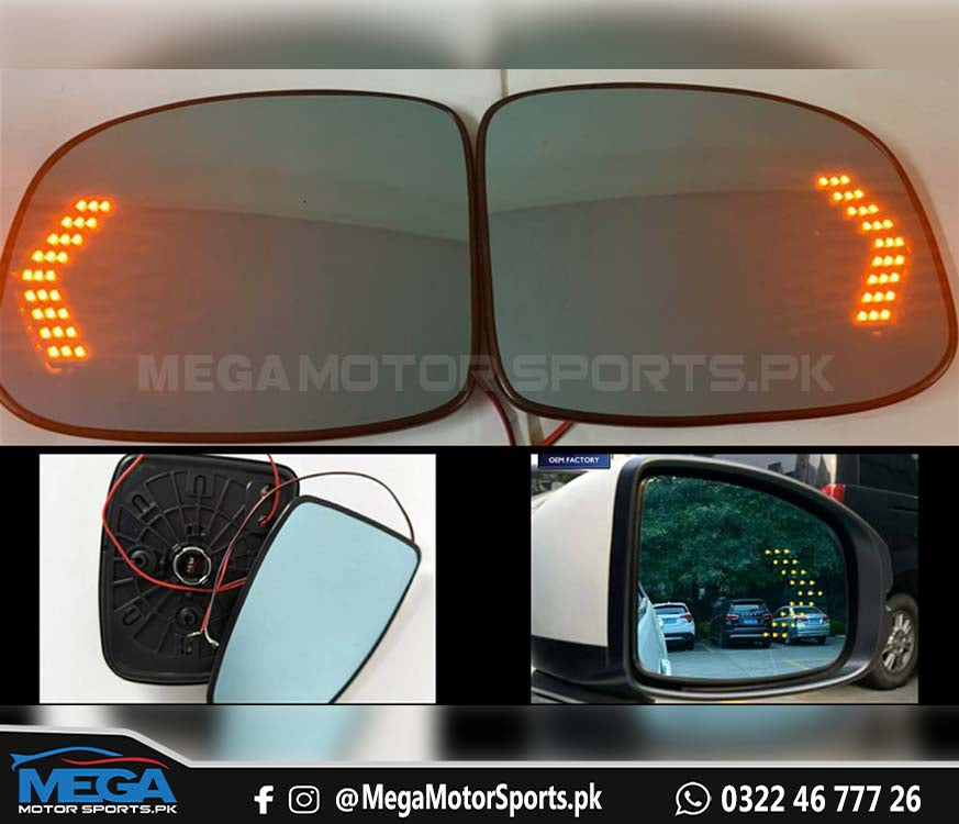 Honda Grace Wide View LED Blue Mirrors For 2016 - 2021