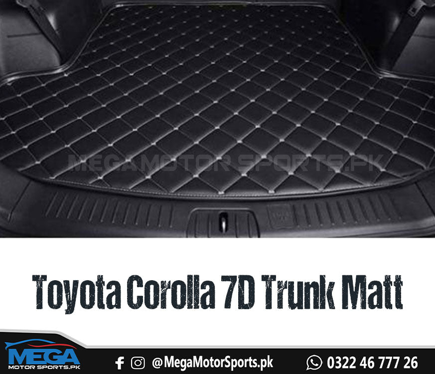 Toyota Corolla Black 7D Trunk Matt For 2014 - 2021