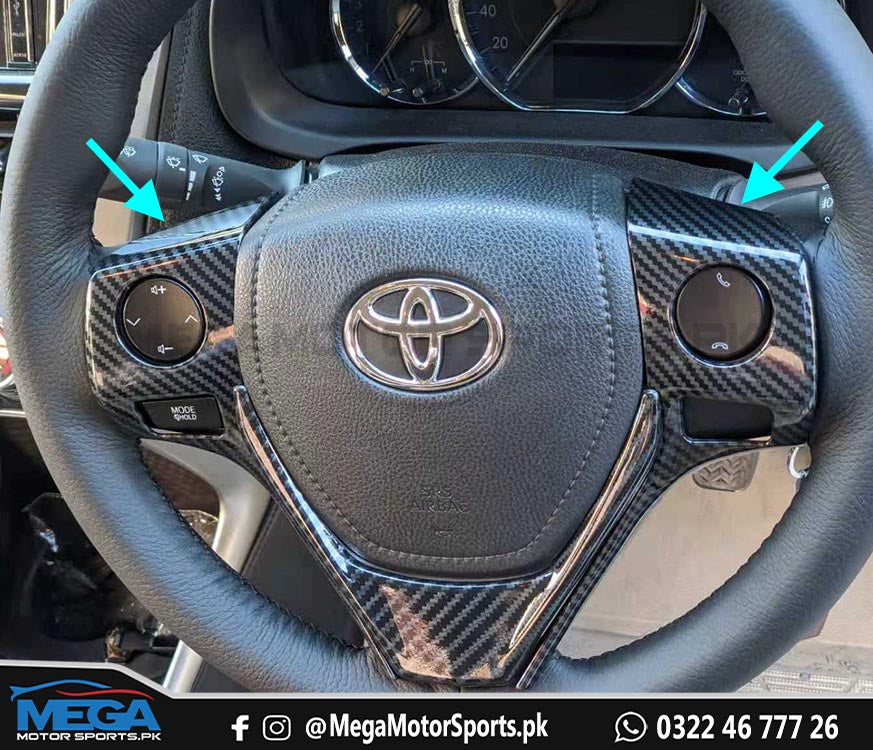 Toyota Yaris Carbon Fiber Multimedia Steering Buttons
