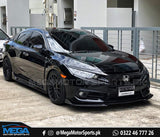 Honda Civic Glossy Black Front Bumper Splitter 3Pcs