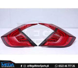 Honda Civic Sequential Running Lava Tail Lamp RED V3 2016-2020
