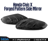 Honda Civic X Glossy Black Mugen Style Side Mirror Covers 2016 - 2021