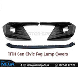 Honda Civic 2022 Carbon Fiber Fog Lamps Covers For 11th Generation Civic 2022 2023