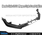 Honda Civic 2022 Mugen Style Carbon Fiber Front Bumper Lip Splitter For 11th Gen 2022 2023