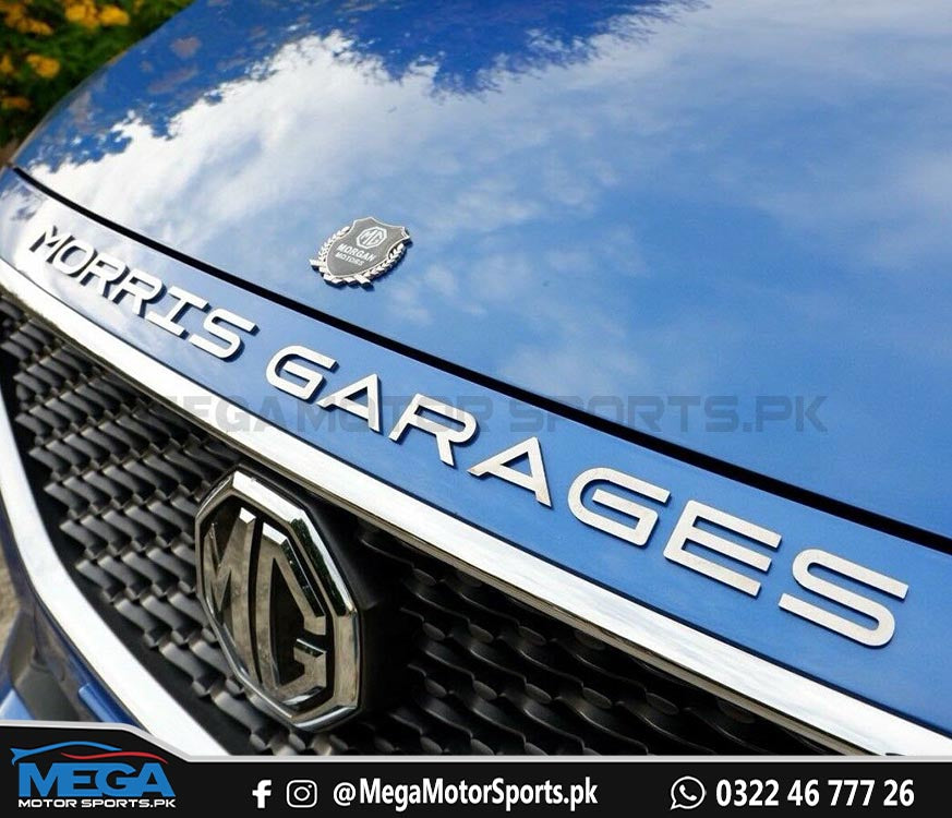 Chrome Bonnet Letters MG Morris Garages - MG Letter Logo